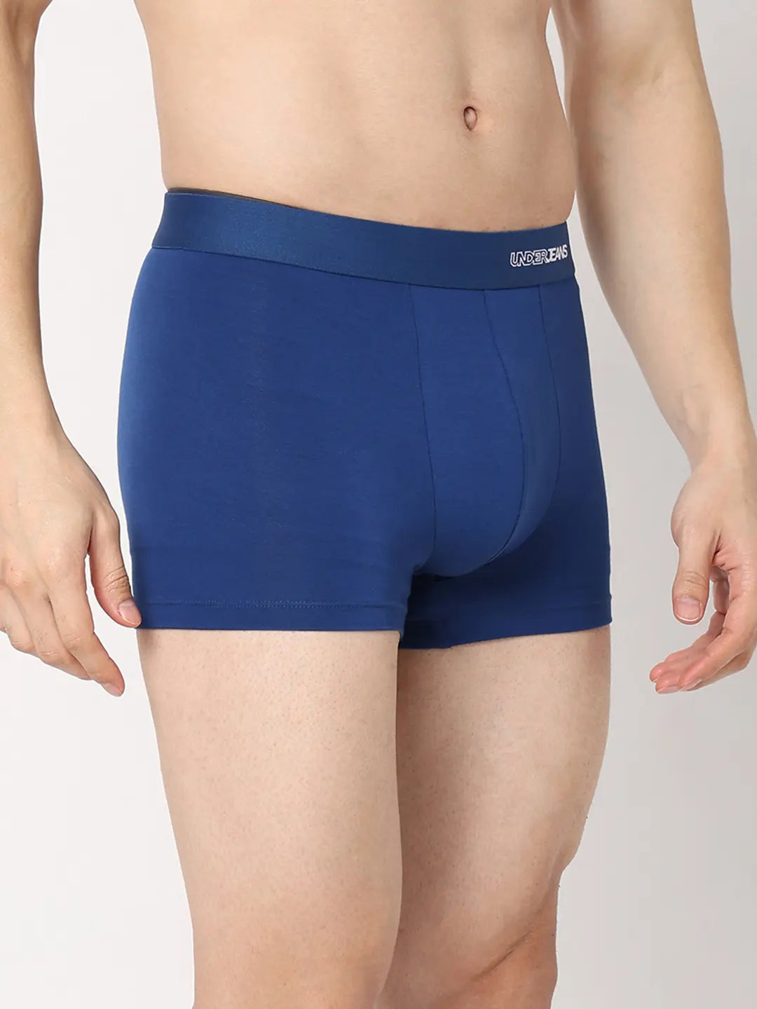 Underjeans by Spykar Men Premium Dark Blue Cotton Blend Regular Fit Trunk