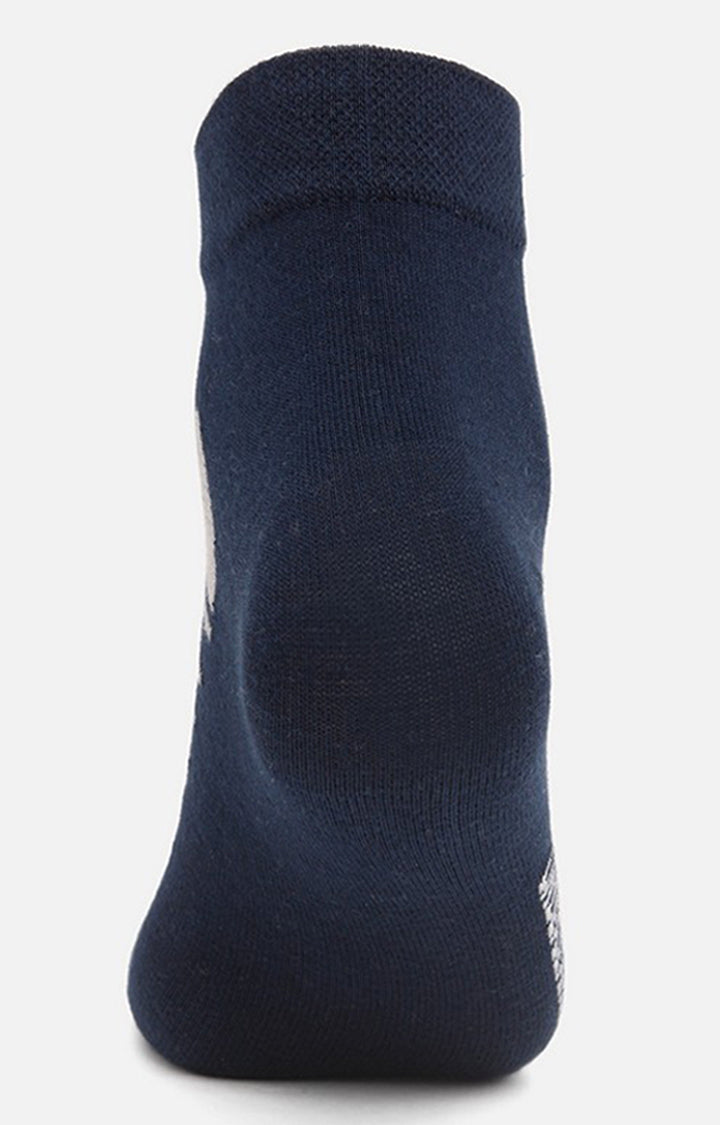Men Premium Navy Ankle Length (Non Terry) Single Pair of Socks- UnderJeans by Spykar