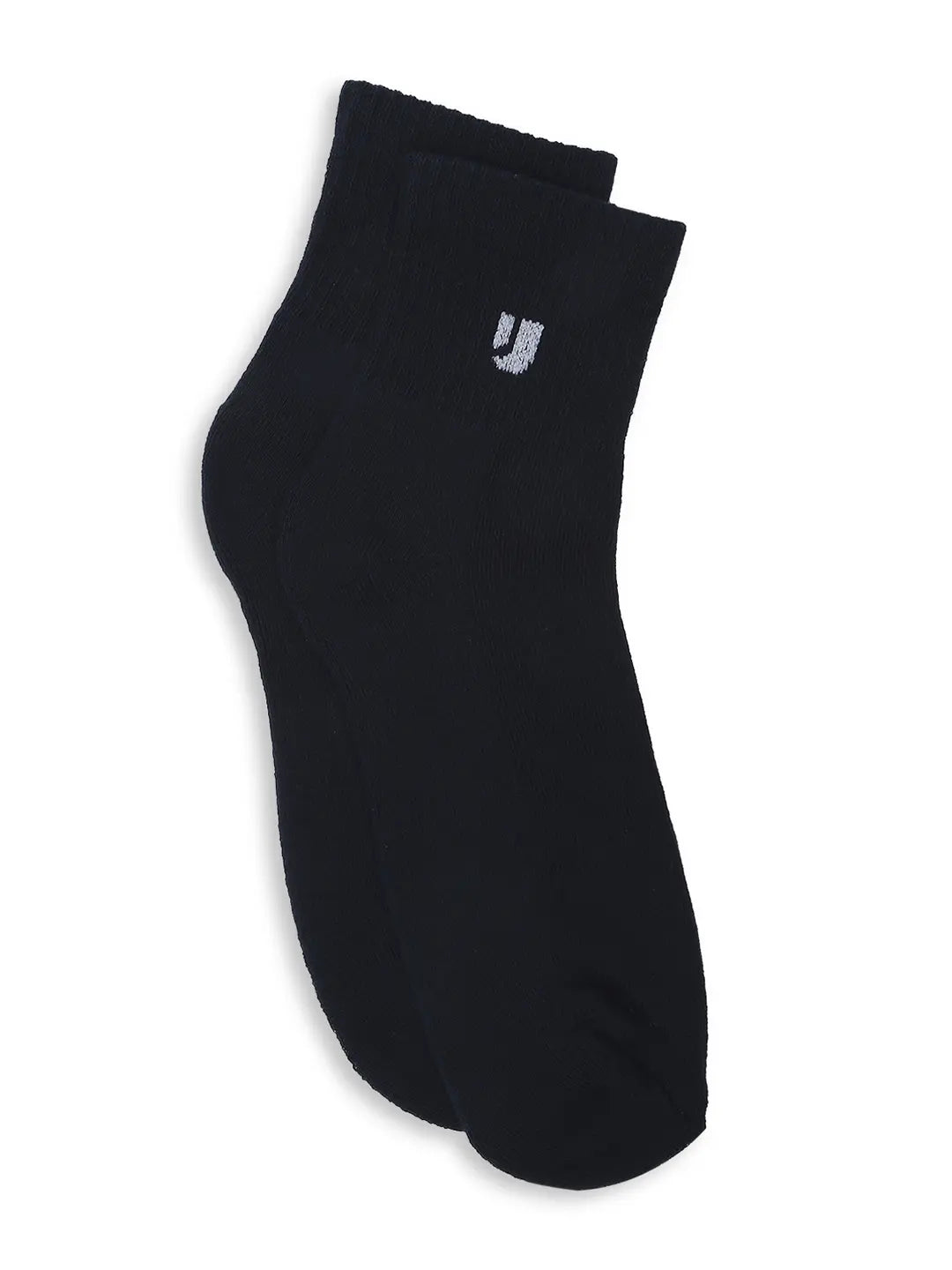 Men Dark Blue & Grey Cotton Blend Ankle Length Socks - Pack Of 2 - Underjeans by Spykar