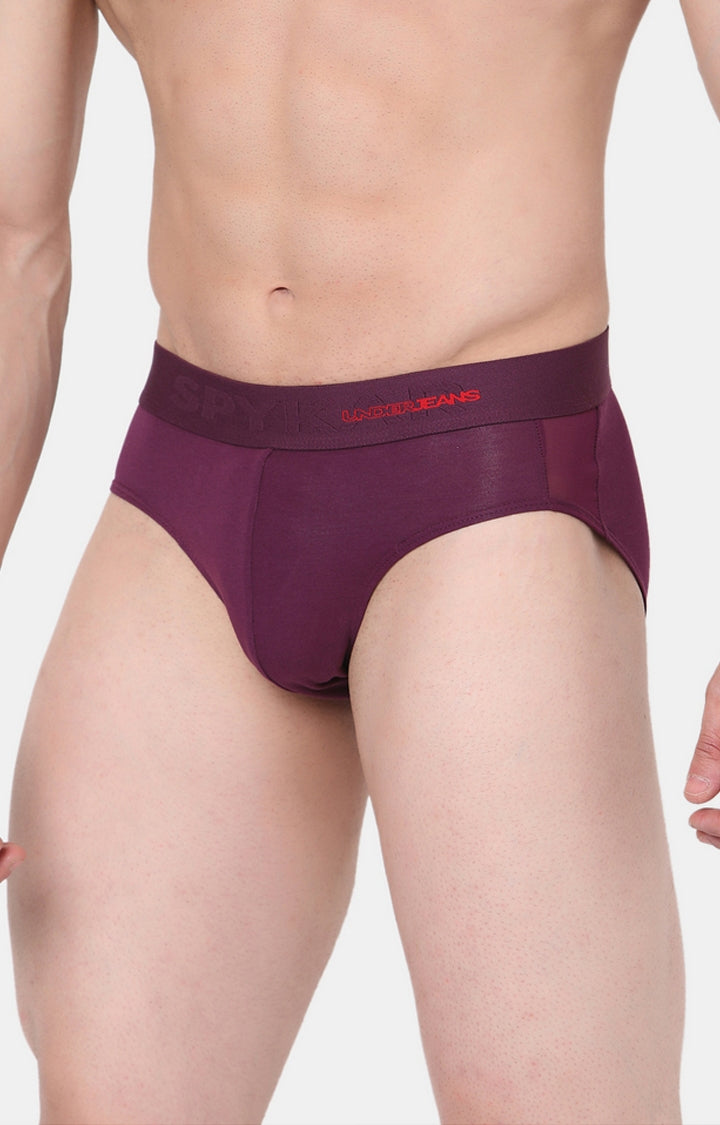 Men Premium Cotton Blend Brief Pack of 1- UnderJeans by Spykar