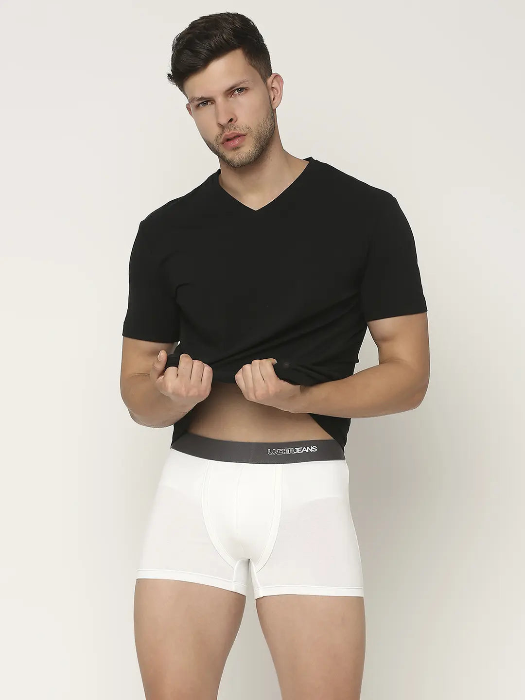 Men Premium Assorted Cotton Blend Printed Trunk - Pack Of 3- Underjeans by Spykar