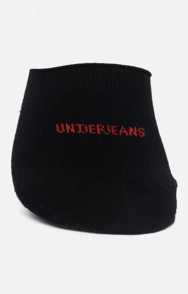Men Premium Black Grey Navy No Show (Pack of 3) Socks- UnderJeans by Spykar