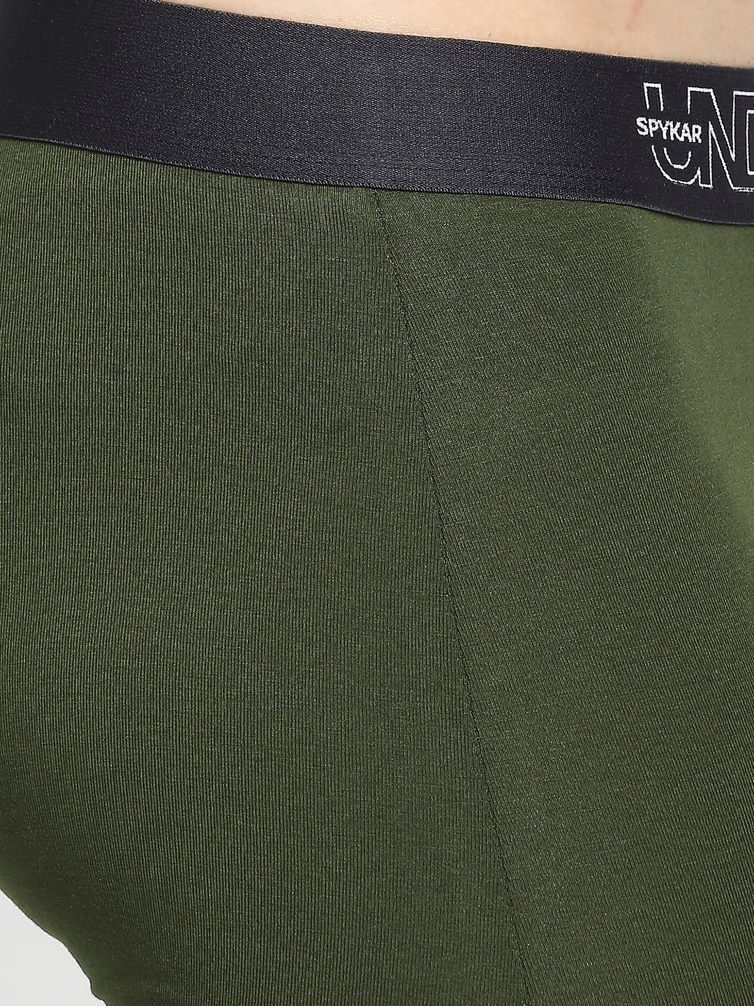 Men Premium Dark Grey & Olive Cotton Blend Trunk - Pack Of 2- UnderJeans by Spykar