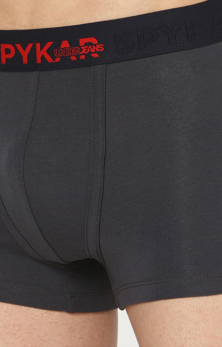 Grey Cotton Trunk for Men Premium- UnderJeans by Spykar