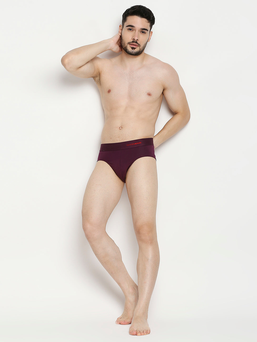 Underjeans by Spykar Men Premium Cotton Blend Purple Brief