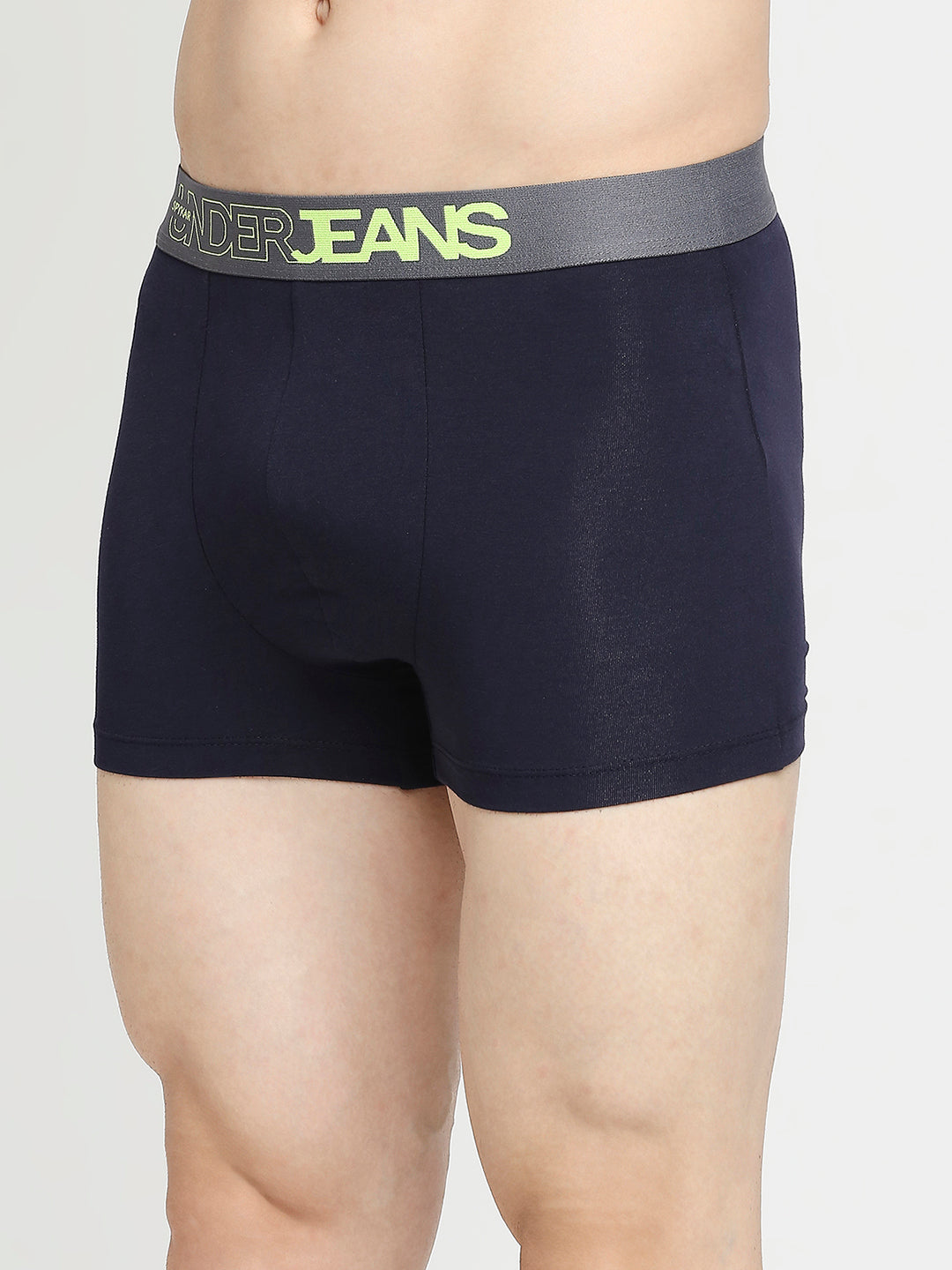 Men Premium Maroon & Navy Blue Cotton Blend Trunk - Pack Of 2- UnderJeans by Spykar