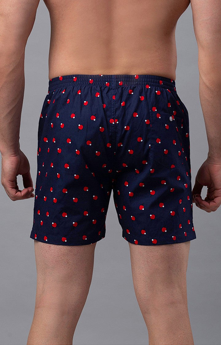 Blue Cotton Boxer for Men Premium - (Pack of 2)- UnderJeans by Spykar