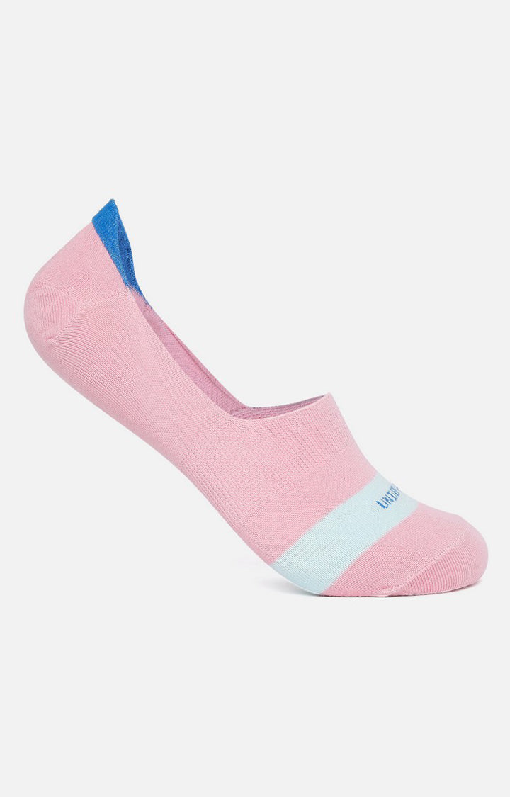 Men Premium Navy P Green Pink No Show (Pack of 3) Socks- UnderJeans by Spykar