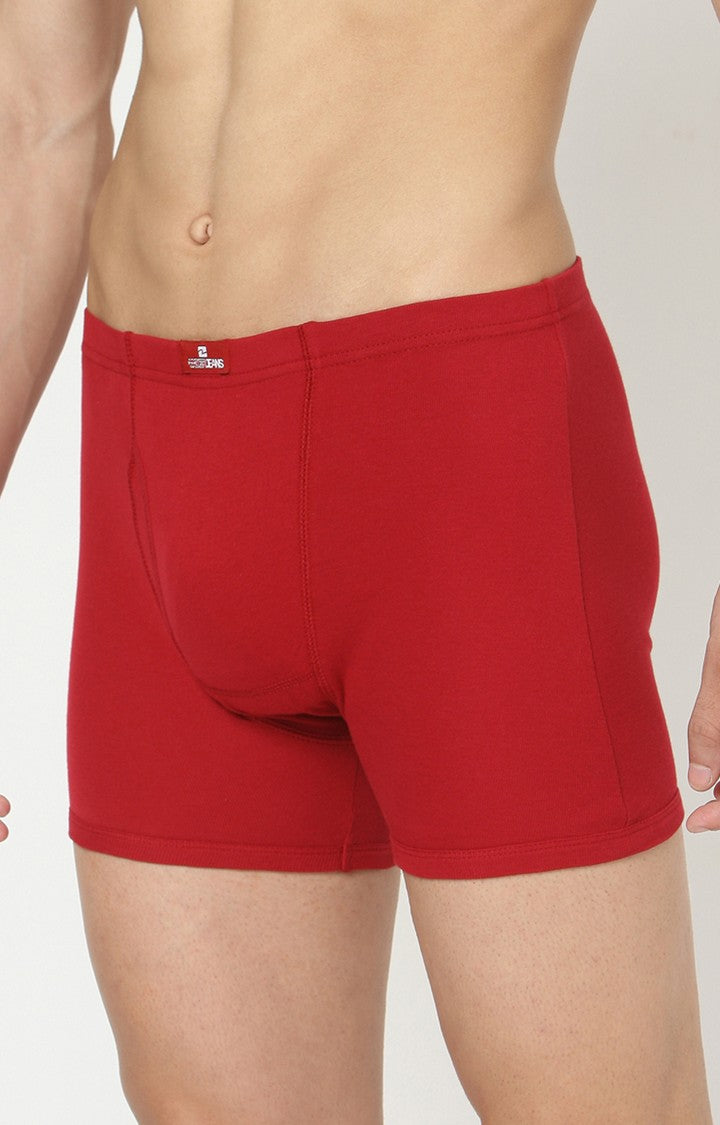 Men Premium Cotton Blend Maroon Trunk - (Pack of 2)- UnderJeans by Spykar