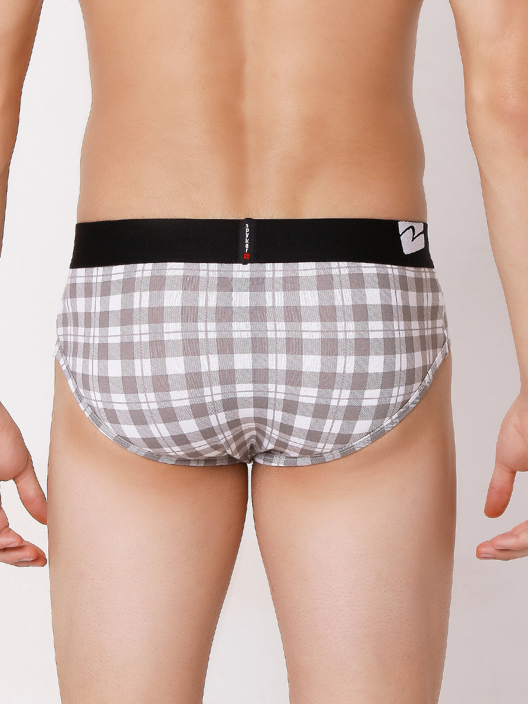 Men Premium Orange White Blue Cotton Blend Brief (Pack of 3)- UnderJeans by Spykar