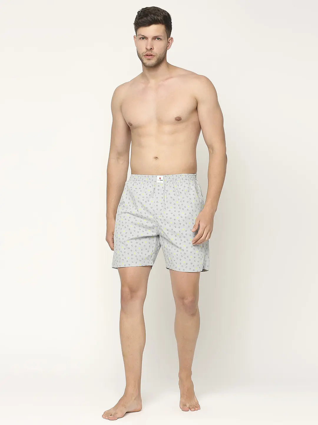 Men Premium Printed Cotton Boxers - UnderJeans by Spykar
