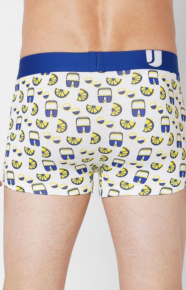 Underjeans by Spykar Men Premium Blue Cotton Blend Printed Trunk