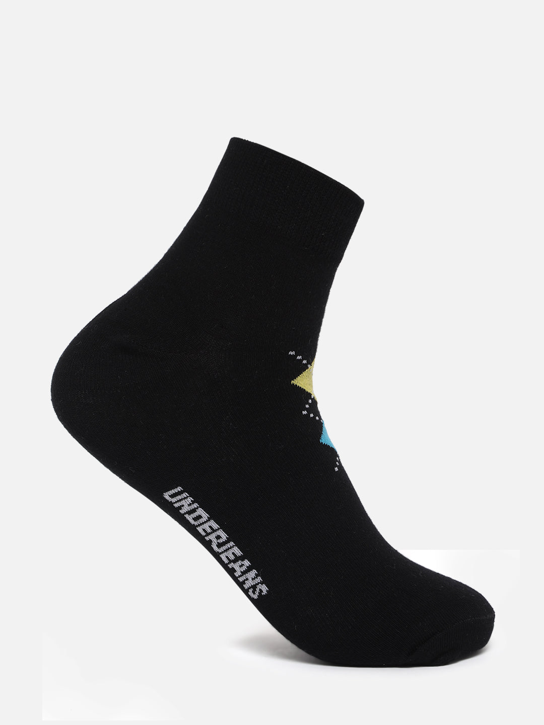 Men Premium Assorted Ankle length (Non terry) Socks Pack of 2- UnderJeans by Spykar
