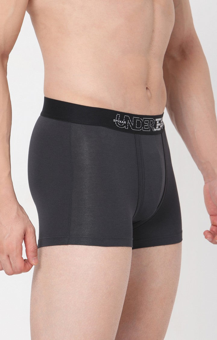 Underjeans by Spykar Men Premium Grey Cotton Blend Trunk