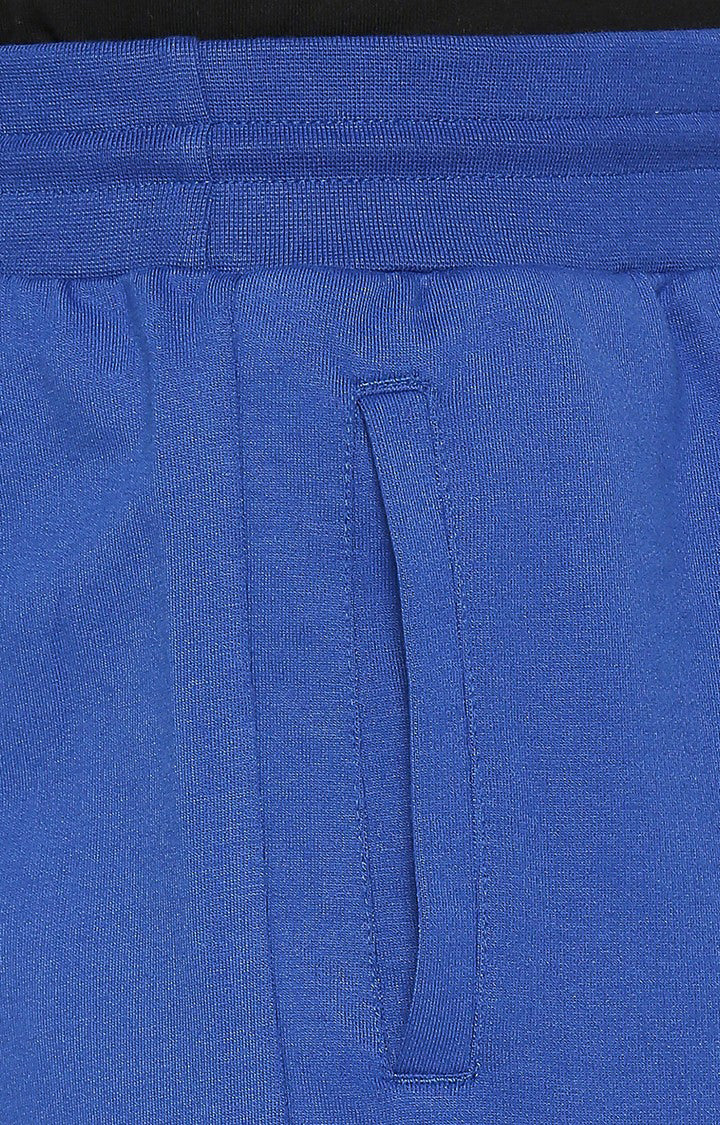 Men Premium Royal blue Cotton Blend Shorts - UnderJeans by Spykar