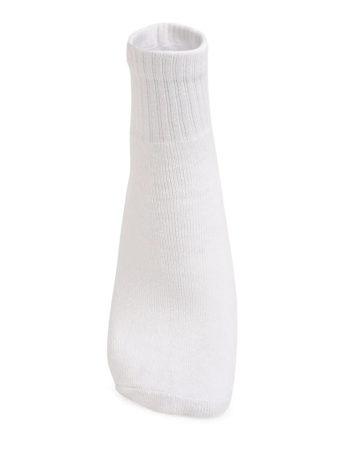 Men Premium White Cotton Socks - Pack Of 3- UnderJeans by Spykar