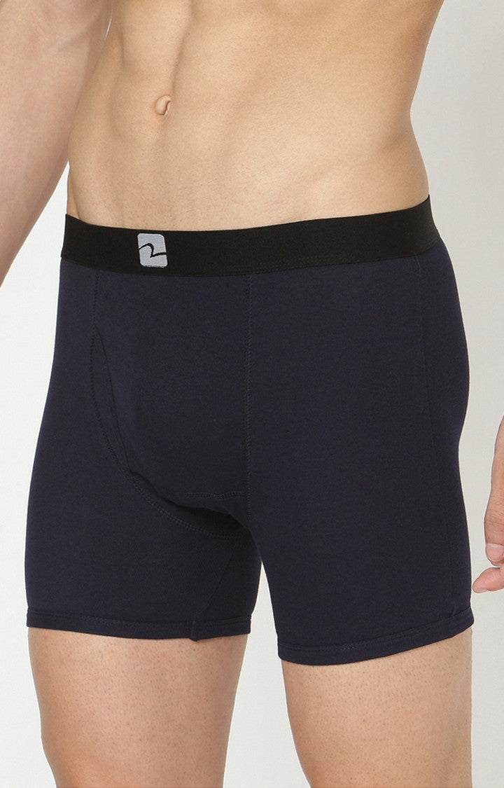 Navy Cotton Trunk for Men Premium (Pack of 2)- UnderJeans by Spykar
