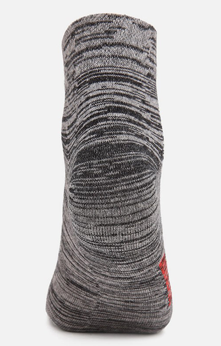 Men Premium Grey Ankle Length (Non Terry) Single Pair of Socks- UnderJeans by Spykar