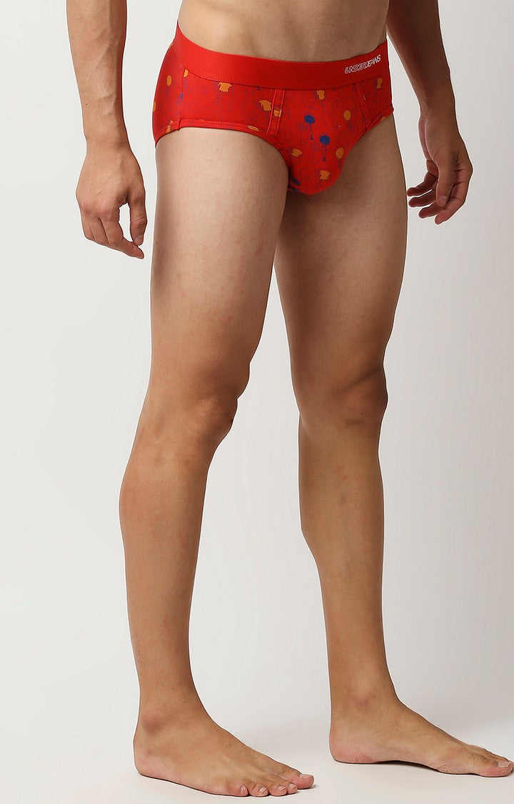 Men Premium Red Cotton Brief - UnderJeans by Spykar