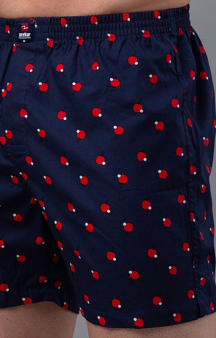 Blue Cotton Boxer for Men Premium- UnderJeans by Spykar