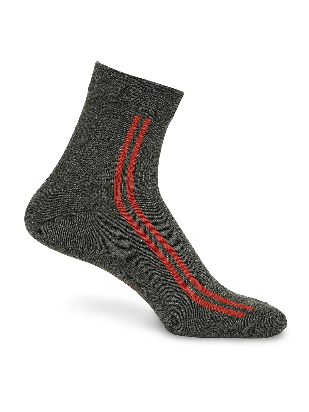 Men Premium Maroon & Anthra Melange Ankle Length Socks - Pack Of 2- Underjeans by Spykar