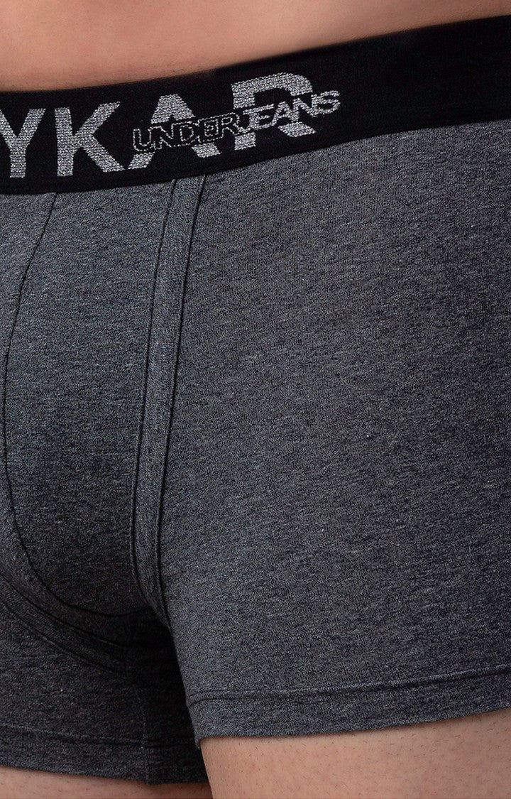 Grey Cotton Trunk for Men Premium - (Pack of 2)- UnderJeans by Spykar
