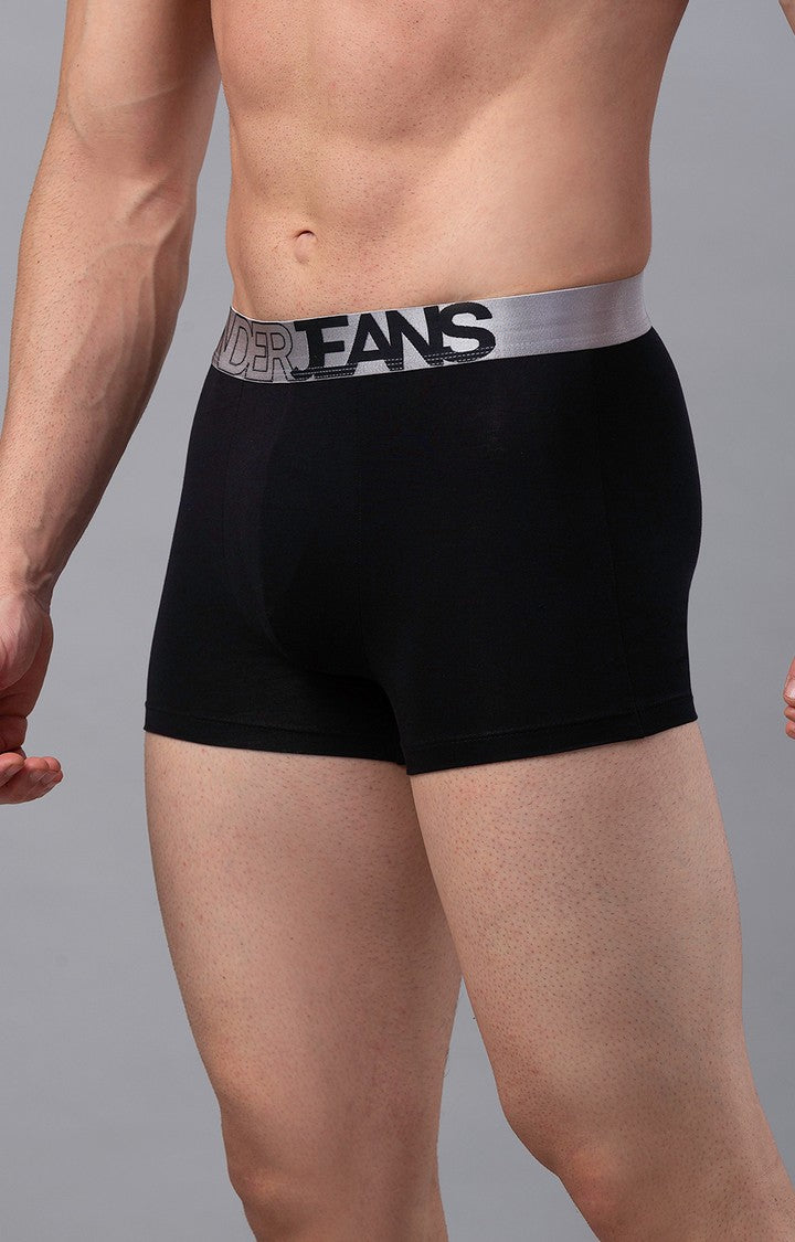Underjeans by Spykar Men Premium Black Cotton Blend Trunk