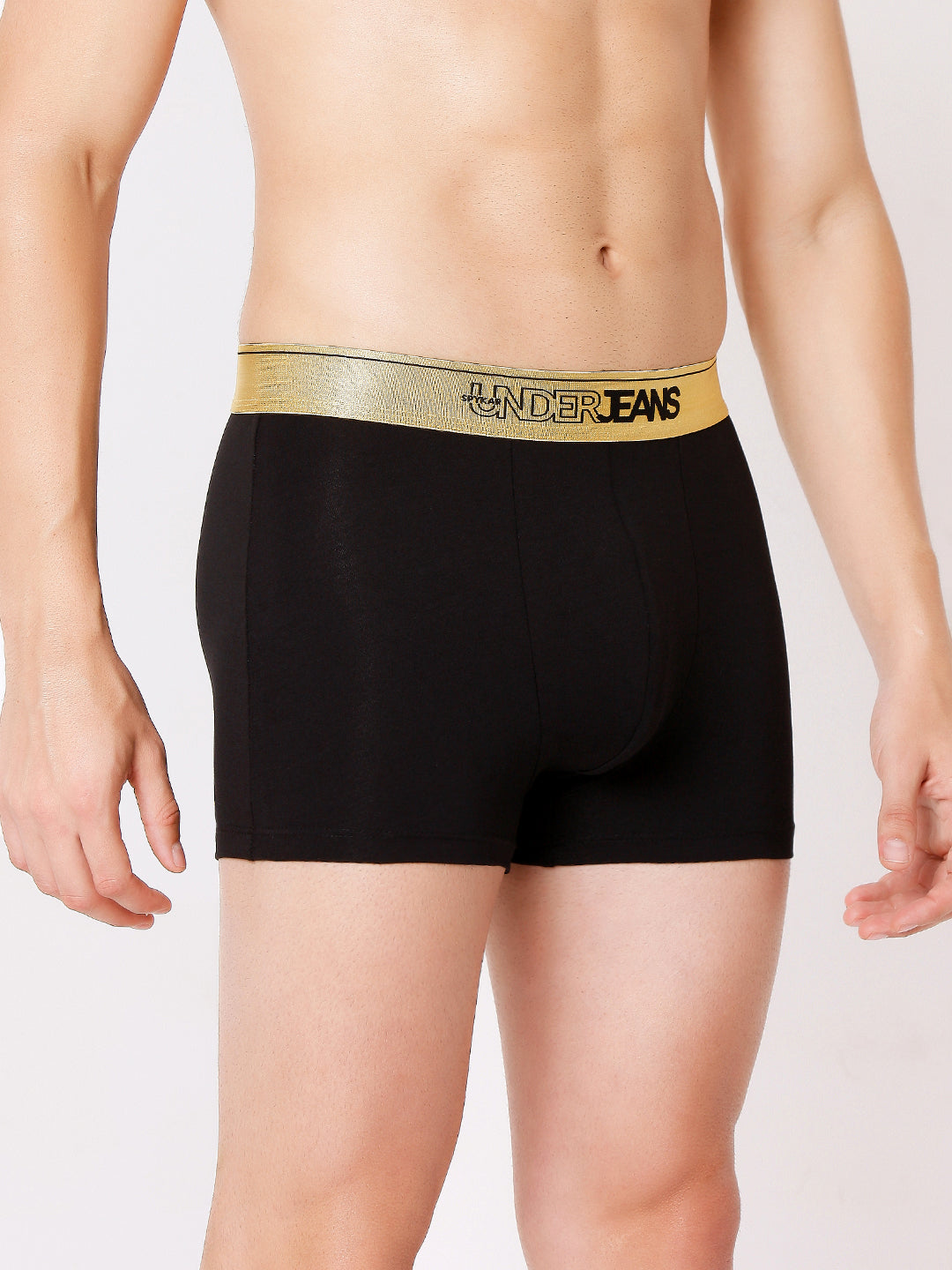Men Premium Black & Navy Cotton Blend Trunk (Pack of 2)- UnderJeans by Spykar