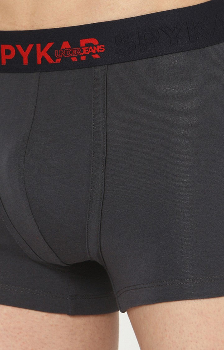 Underjeans by Spykar Men Premium Grey Cotton Blend Trunk