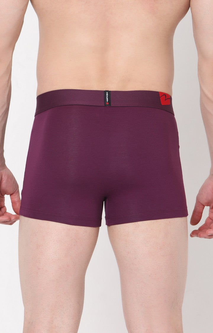 Men Premium Cotton Blend Purple Trunk - (Pack of 2)- UnderJeans by Spykar