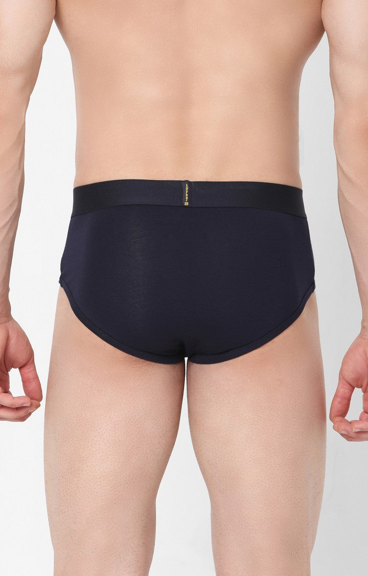 Underjeans by Spykar Men Premium Cotton Blend Navy Brief