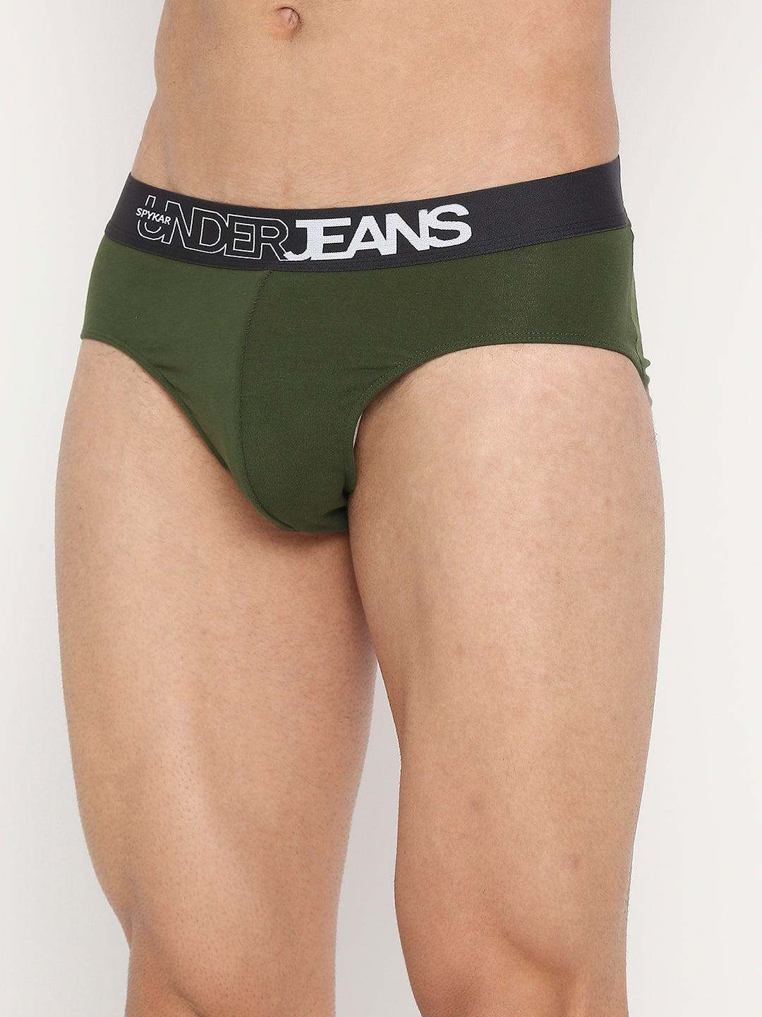 Men Premium Assorted Cotton Blend Brief Pack of 2- UnderJeans by Spykar