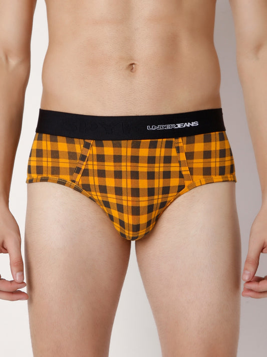 Men Premium Cotton Blend Brief Pack of 1- UnderJeans by Spykar