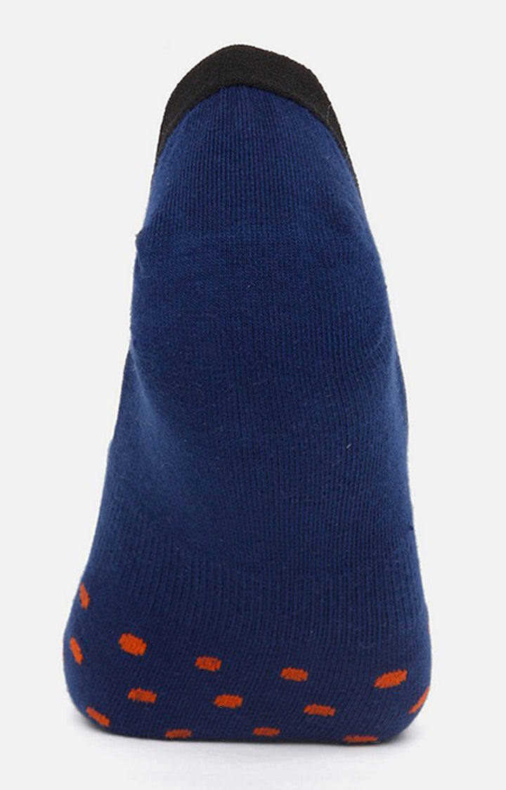 Men Premium Grey Blue Navy No Show (Pack of 3) Socks- UnderJeans by Spykar