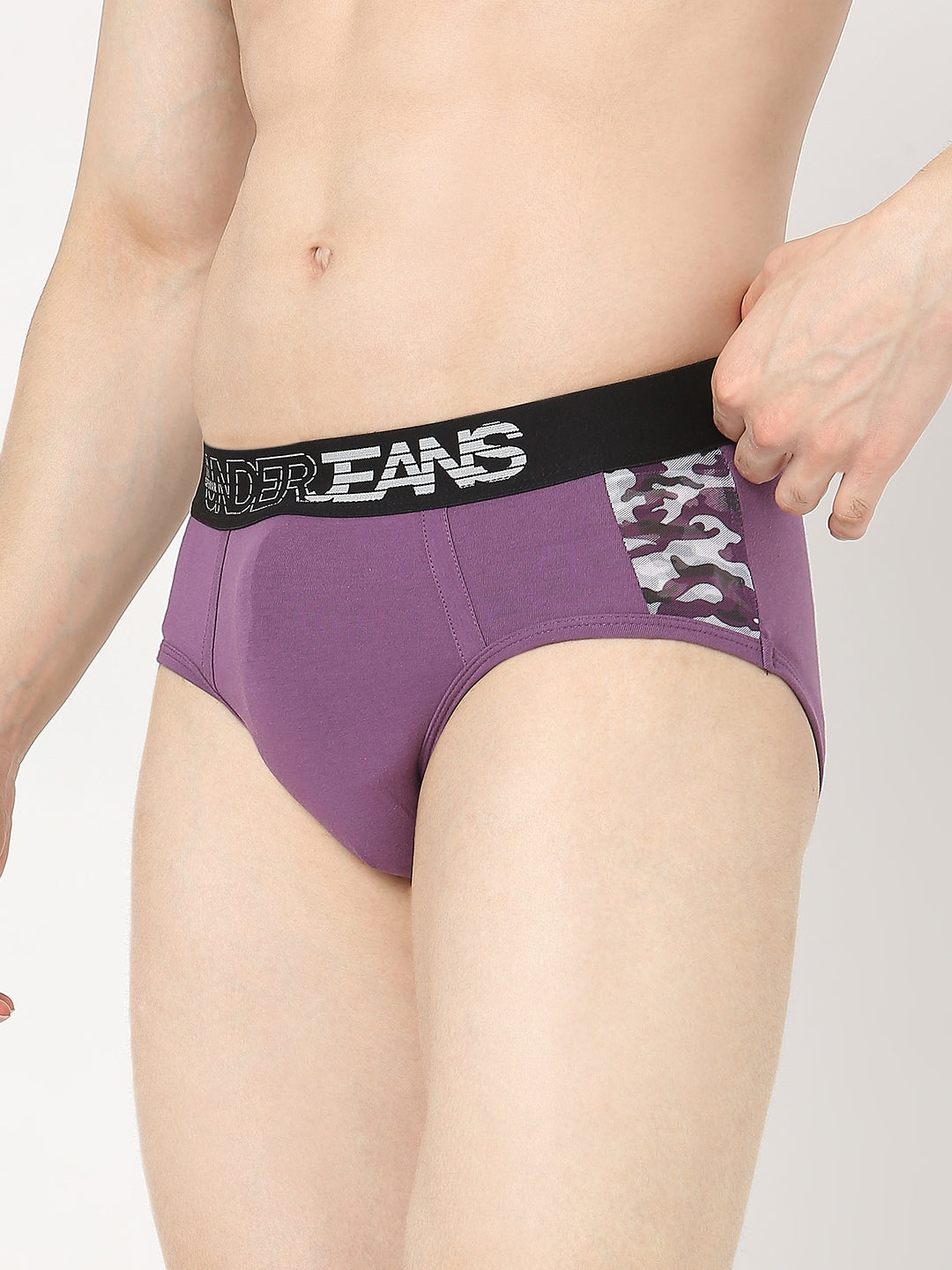 Underjeans by Spykar Men Premium Pack of 2 Black-Purple Brief