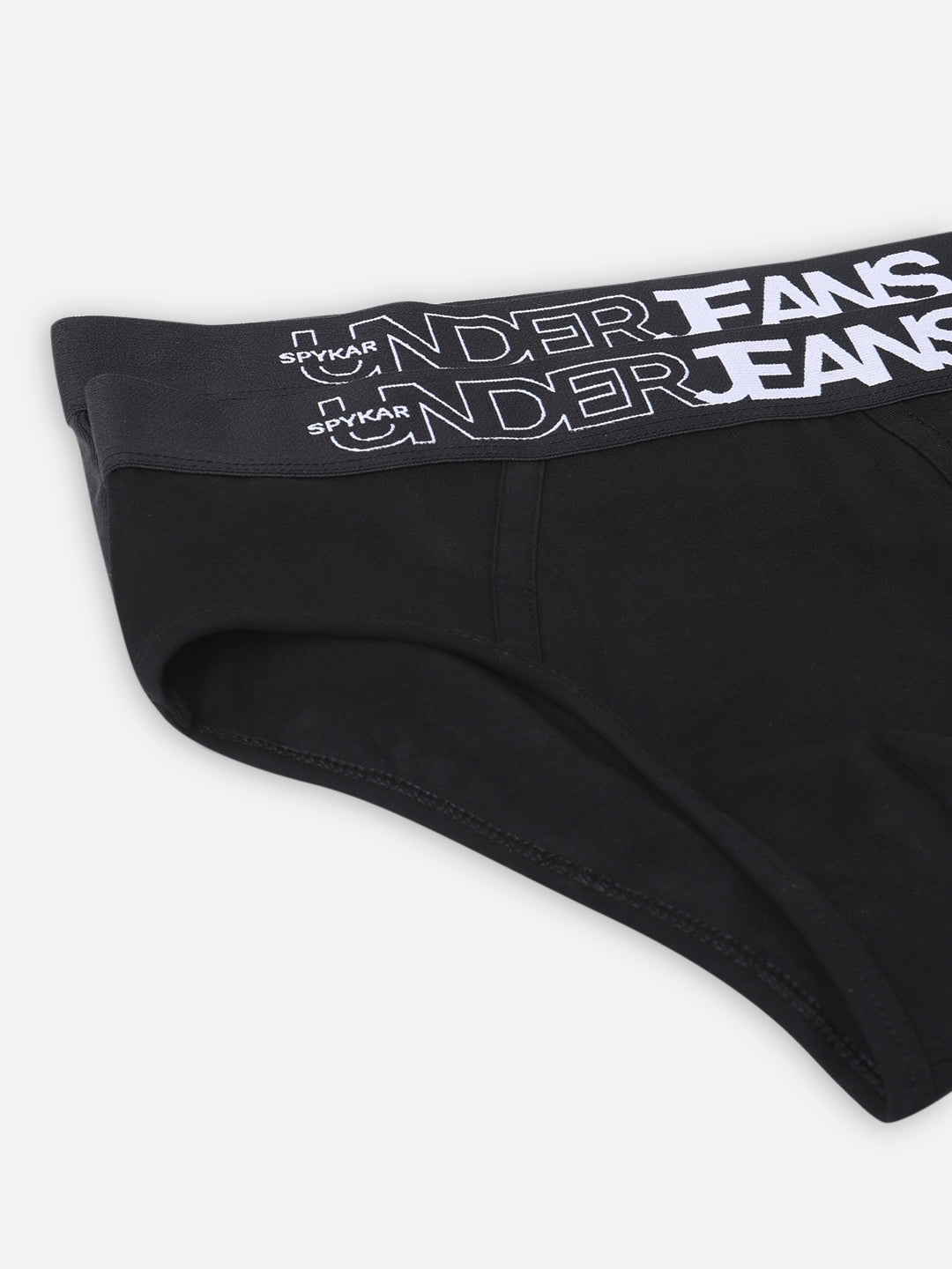 Underjeans by Spykar Men Premium Black Brief Pack of 2