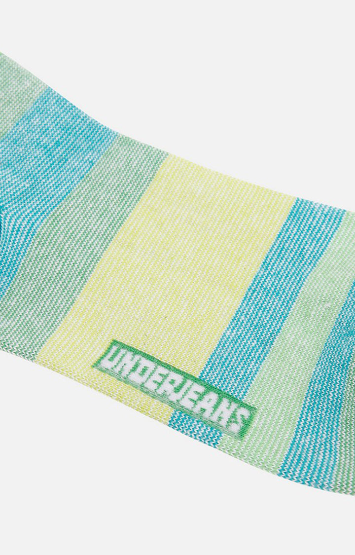 Men Premium Yellow Ankle Length (Non Terry) Single Pair of Socks- UnderJeans by Spykar