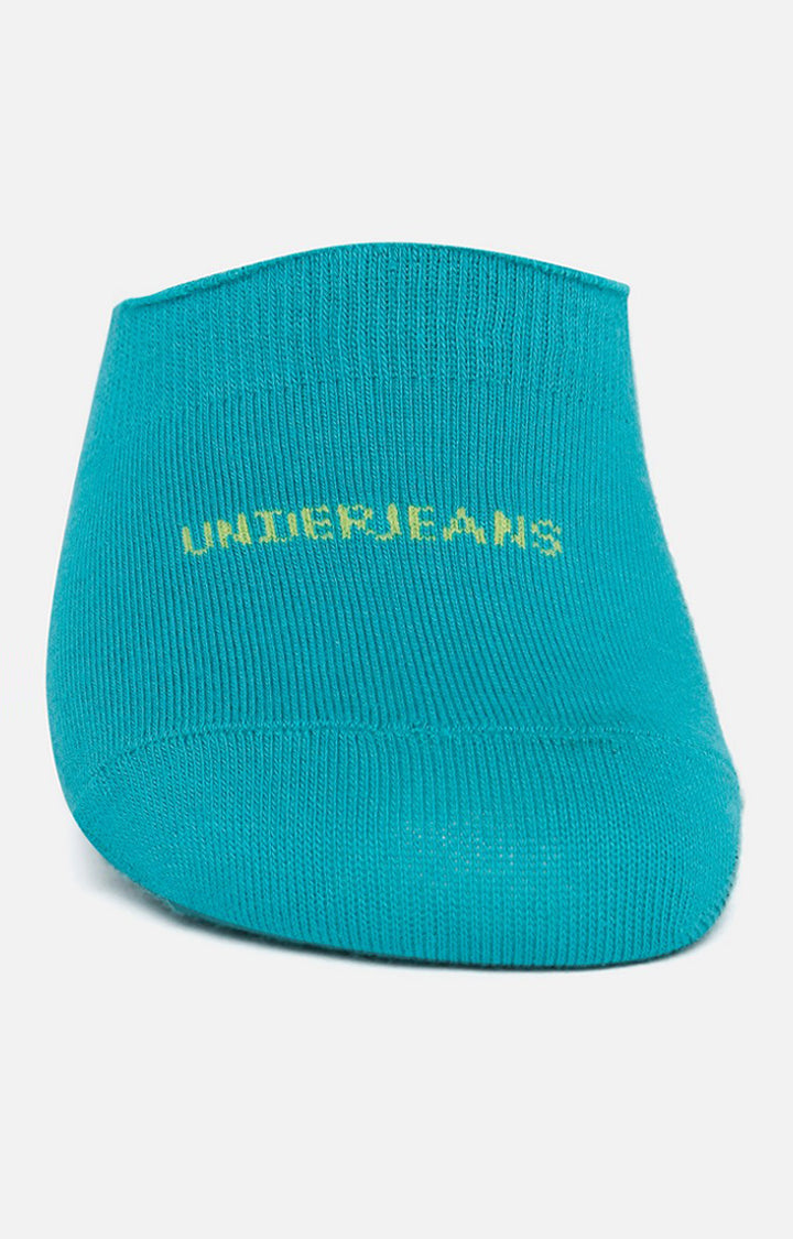 Men Premium Turq No Show Single Pair of Socks- UnderJeans by Spykar