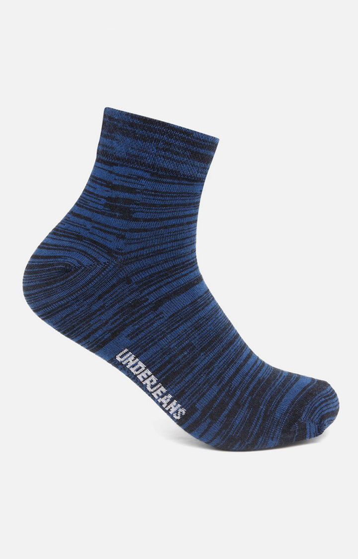 Men Premium Beige Black Navy Grey Green Ankle Length (Non Terry) (Pack of 5) Socks- UnderJeans by Spykar