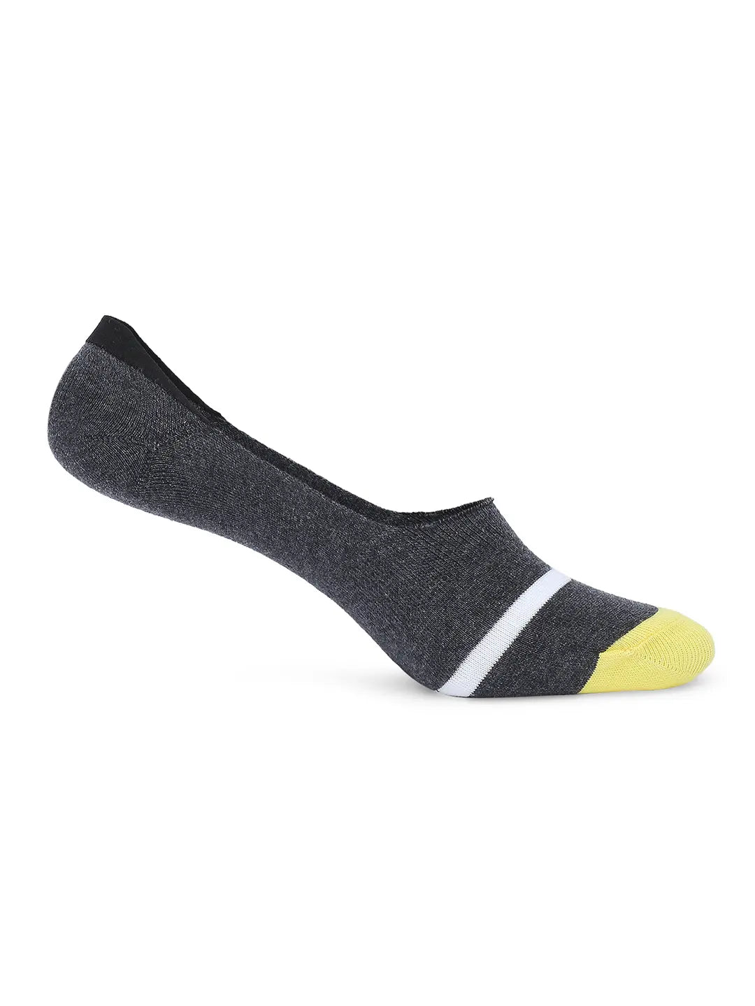 Men Red & Anthra Melange Cotton Blend No Show Socks - Pack Of 2 - Underjeans by Spykar