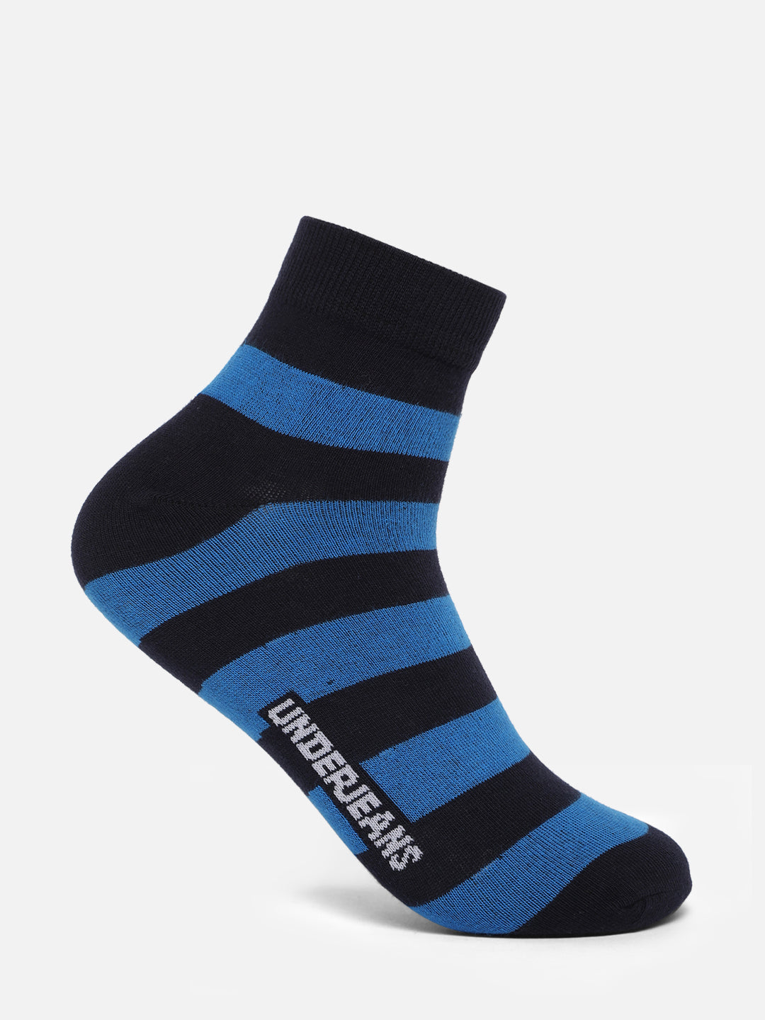 Men Premium Assorted Ankle length (Non terry) Socks Pack of 2- UnderJeans by Spykar
