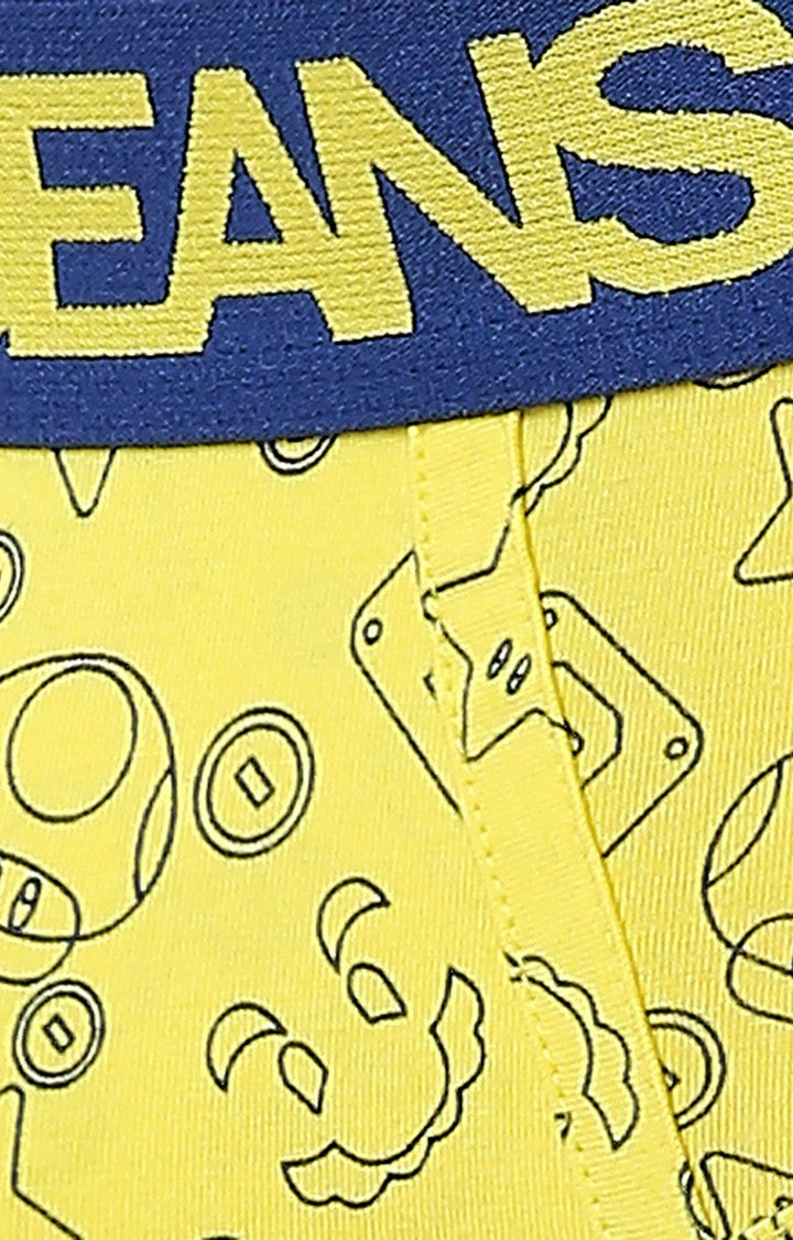 Underjeans by Spykar Men Premium Yellow Cotton Blend Regular Fit Brief