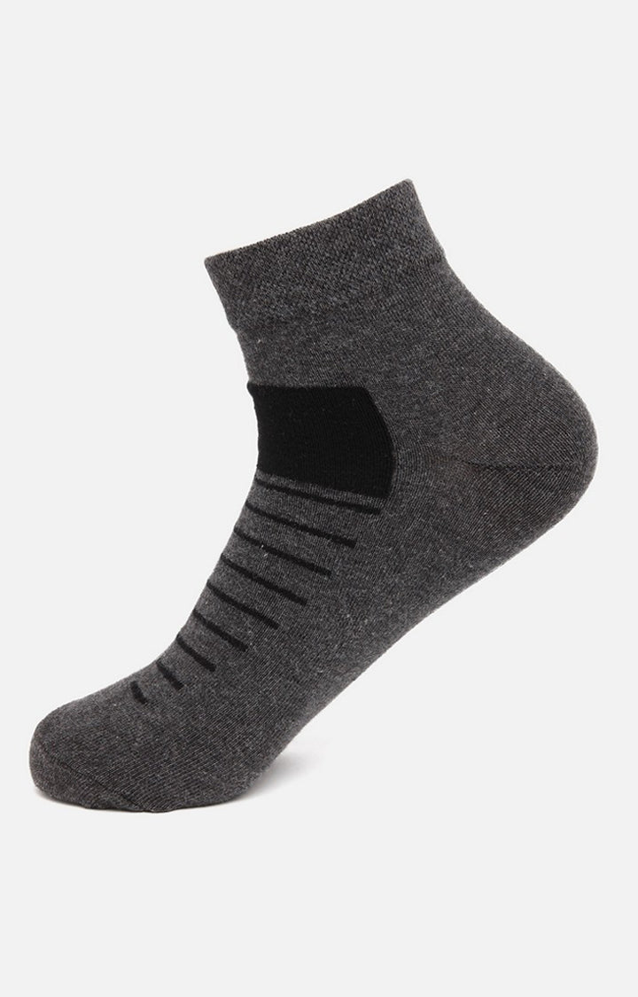 Men Premium Anthra Ankle Length (Non Terry) Single Pair of Socks- UnderJeans by Spykar