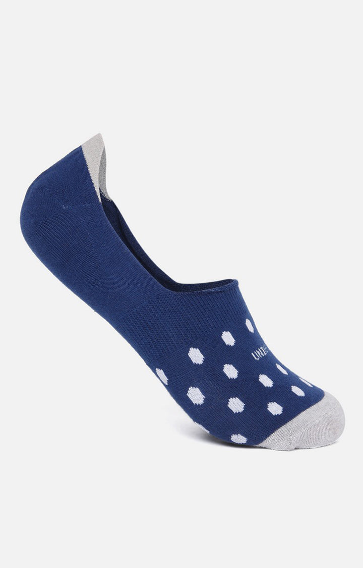 Men Premium Light Grey Navy No Show (Pack of 2) Socks- UnderJeans by Spykar