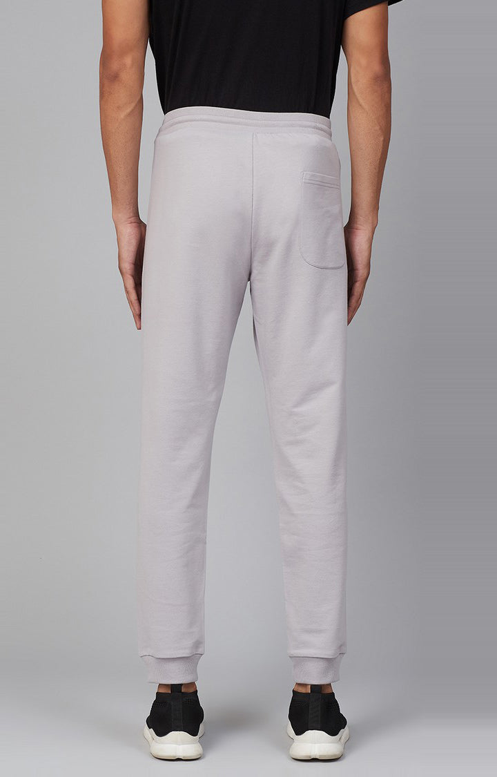 Grey Cotton Blend Solid Trackpants- UnderJeans by Spykar