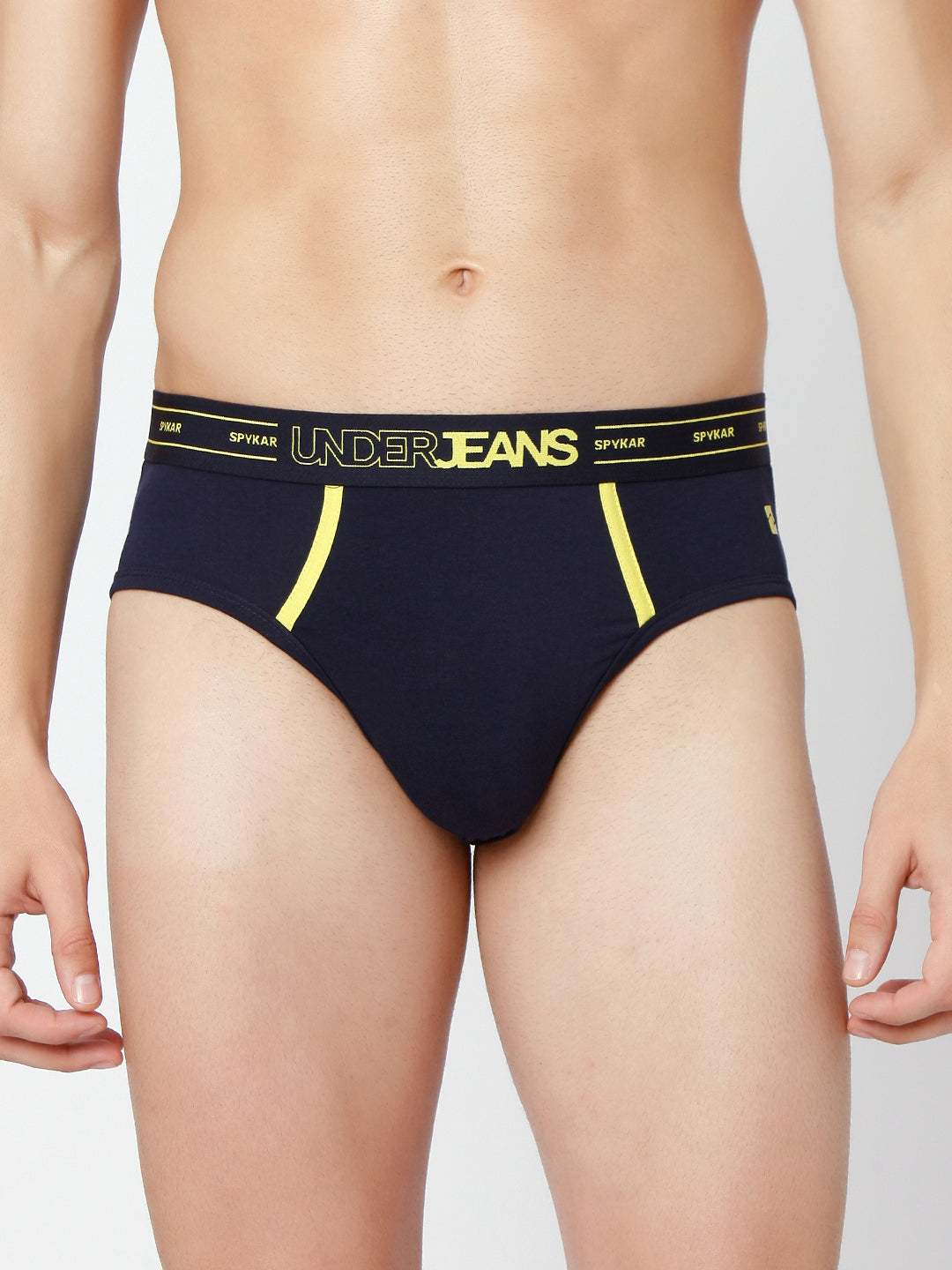 Underjeans by Spykar Men Premium Assorted Cotton Blend Brief (Pack of 2)