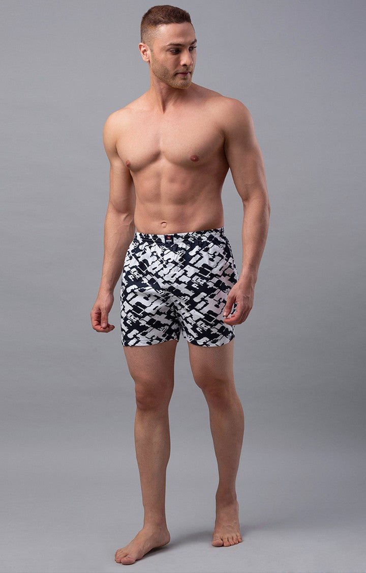 White Cotton Boxer for Men Premium - (Pack of 2)- UnderJeans by Spykar