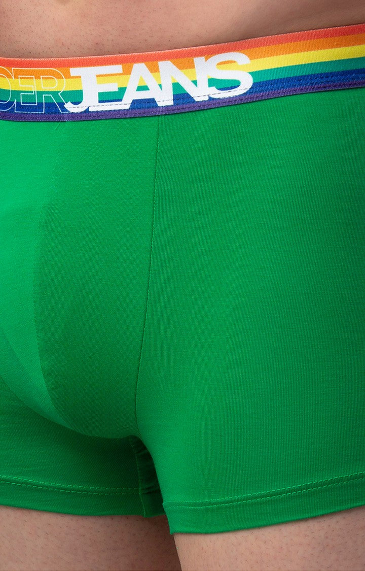 Green Cotton Trunk for Men Premium - (Pack of 2)- UnderJeans by Spykar