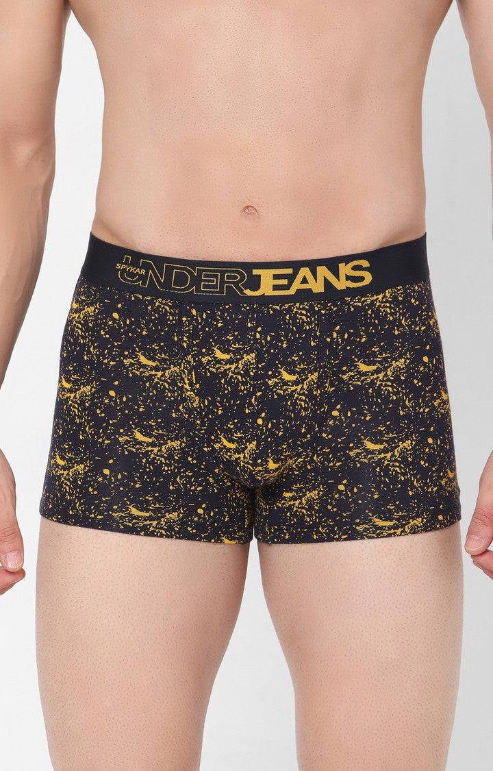 Underjeans by Spykar Men Premium Navy Cotton Blend Trunk