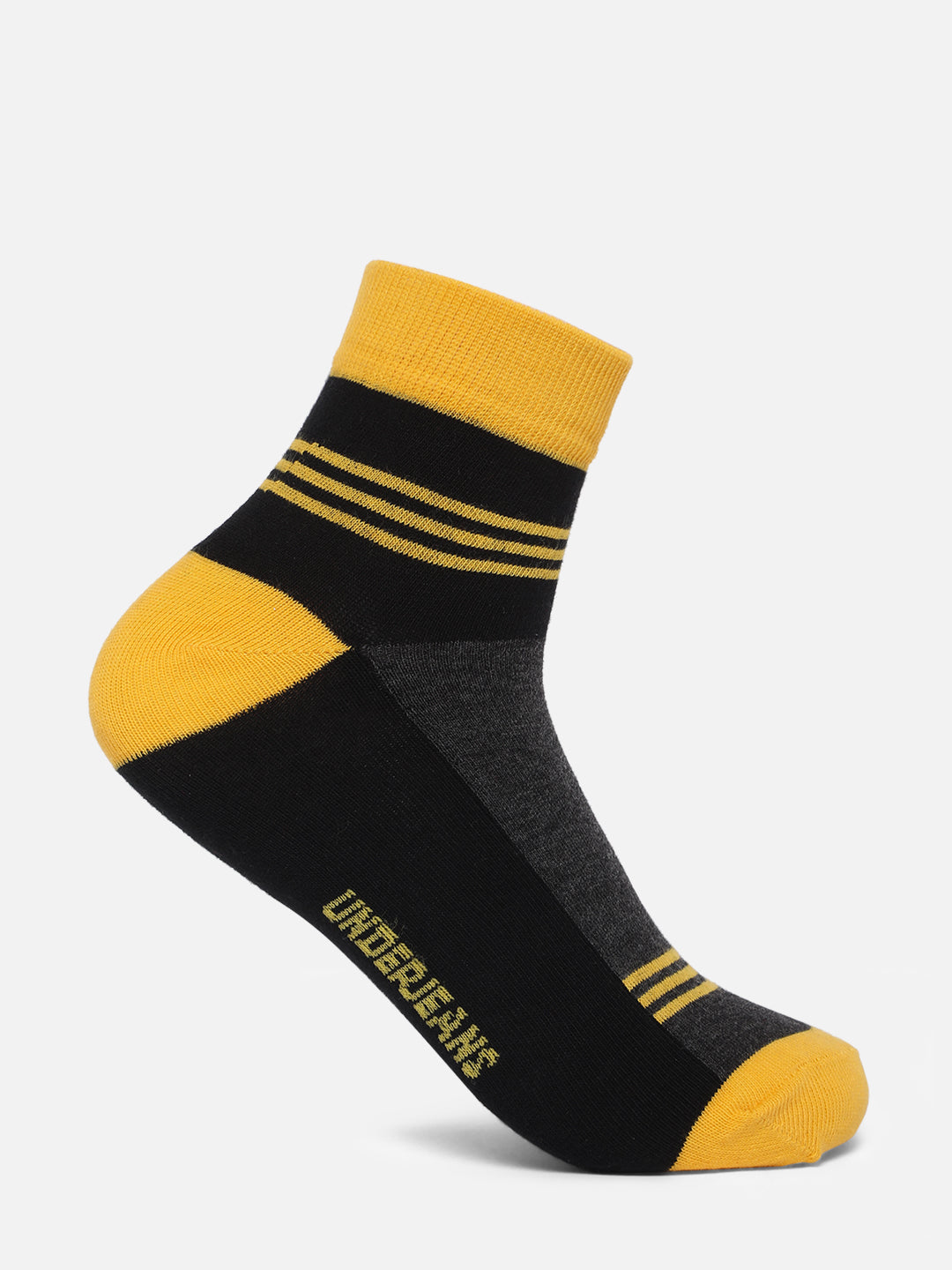 Men Premium Assorted Ankle length (Non terry) Socks Pack of 2- UnderJeans by Spykar